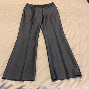 Antonio Melani Work Suit Pants, 2 Button Waist Trousers, Navy Blue Shimmer